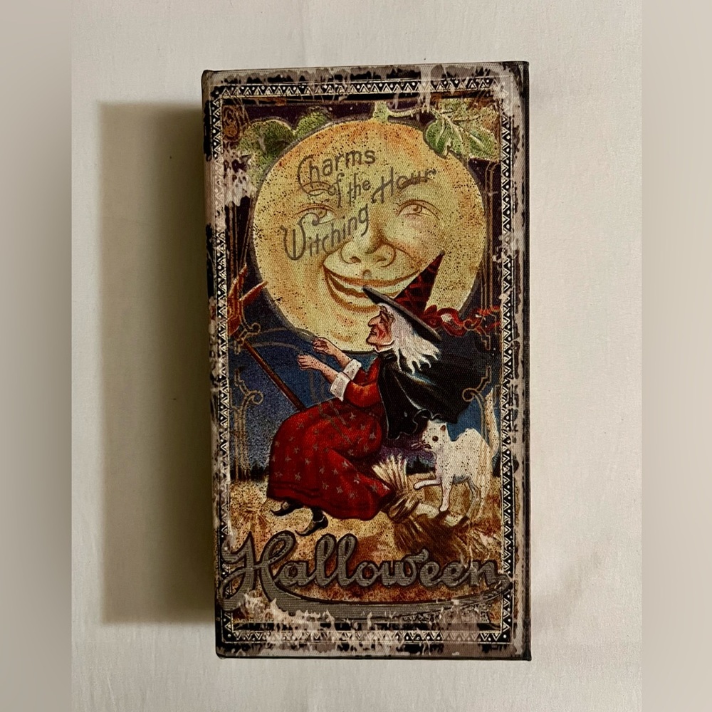 Vintage witch book decor